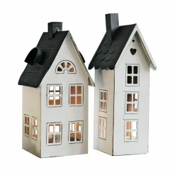 LOBERON Lanternes|Porte-Bougies*2 lanternes maisonnettes Gunar