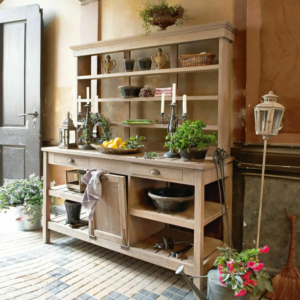 LOBERON Étagères À Plantes*Buffet de jardinage Fallon