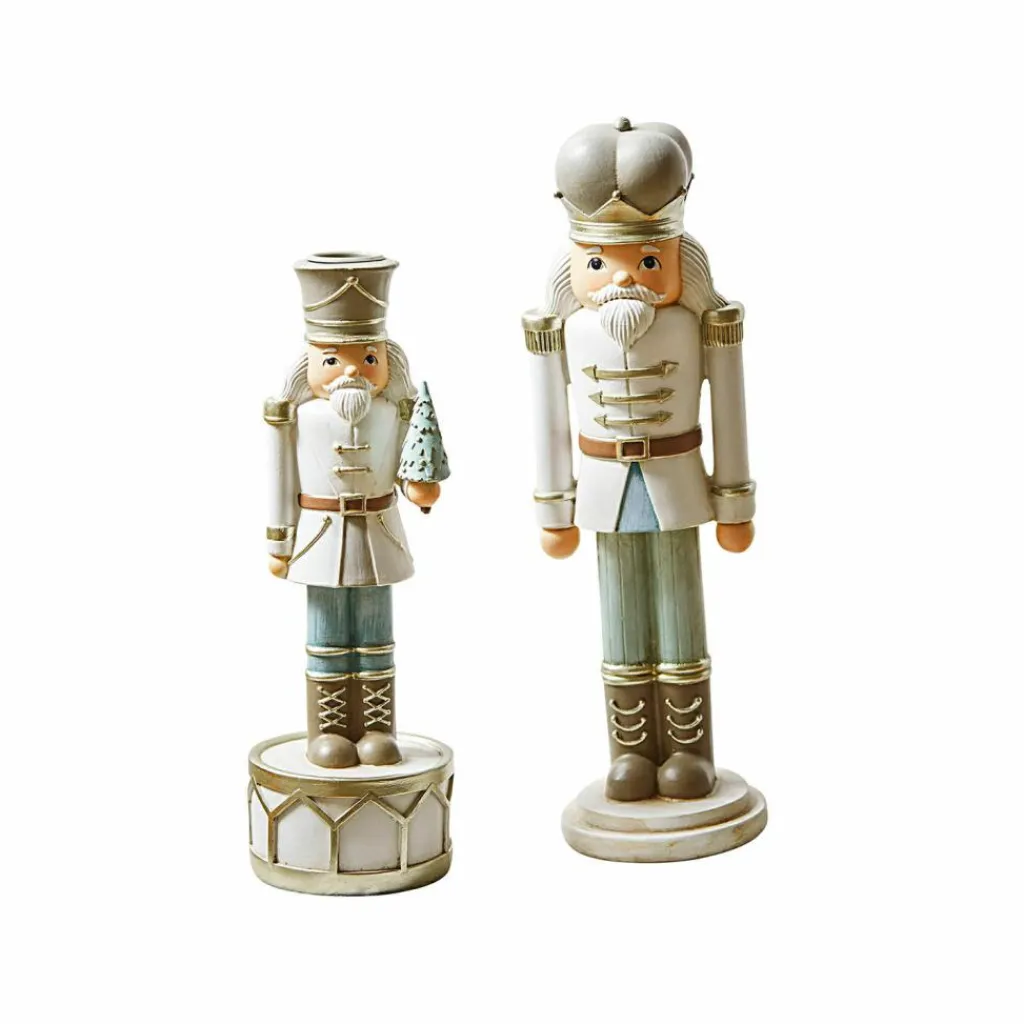 LOBERON Figurines De Noël*Casse-noisettes décoratif avec bougeoir Ellicott