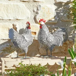 LOBERON Décorations De Jardin*Coq et poule Mannis