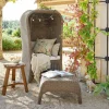 LOBERON Canapés, Chaises Et Fauteuils*Corbeille de plage avec repose-pieds Sanivane