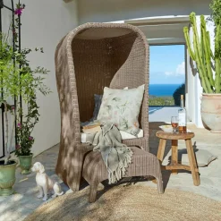 LOBERON Canapés, Chaises Et Fauteuils*Corbeille de plage avec repose-pieds Sanivane