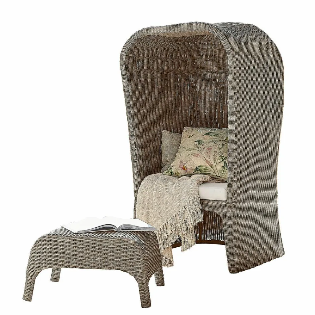 LOBERON Canapés, Chaises Et Fauteuils*Corbeille de plage avec repose-pieds Sanivane