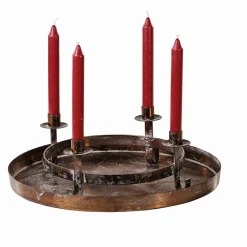 LOBERON Bougeoirs|Plateaux Et Présentoirs*Couronne à bougies avec plateau Ivremont