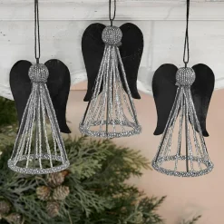 LOBERON Figurines De Noël*Lot de 3 anges Zerelle