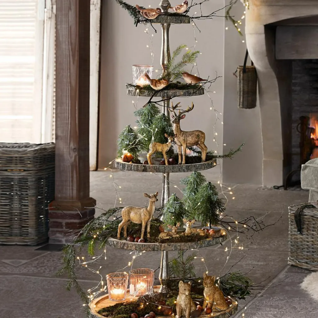 LOBERON Figurines De Noël*Lot de 11 animaux de la forêt Pluvet