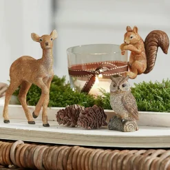 LOBERON Personnages|Décoration*Lot de 3 animaux de la forêt décoratifs Vionique