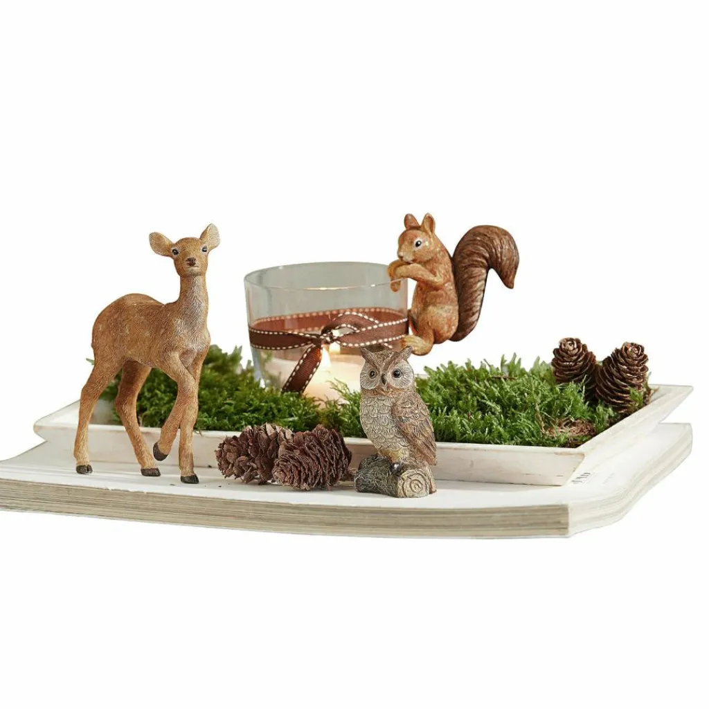 LOBERON Personnages|Décoration*Lot de 3 animaux de la forêt décoratifs Vionique