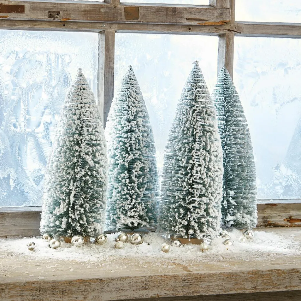 LOBERON Objets Décoratifs De Noël*Lot de 4 arbres décoratifs Landscape