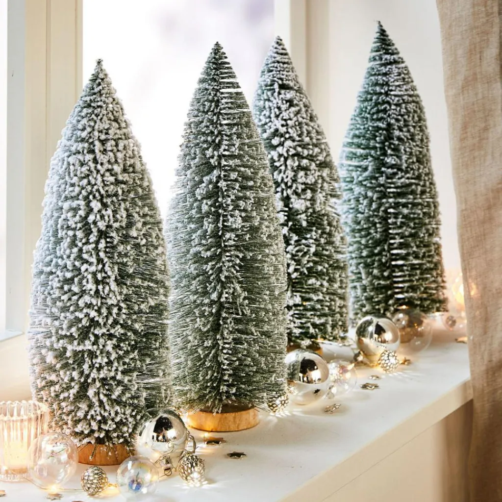 LOBERON Objets Décoratifs De Noël*Lot de 4 arbres décoratifs Landscape