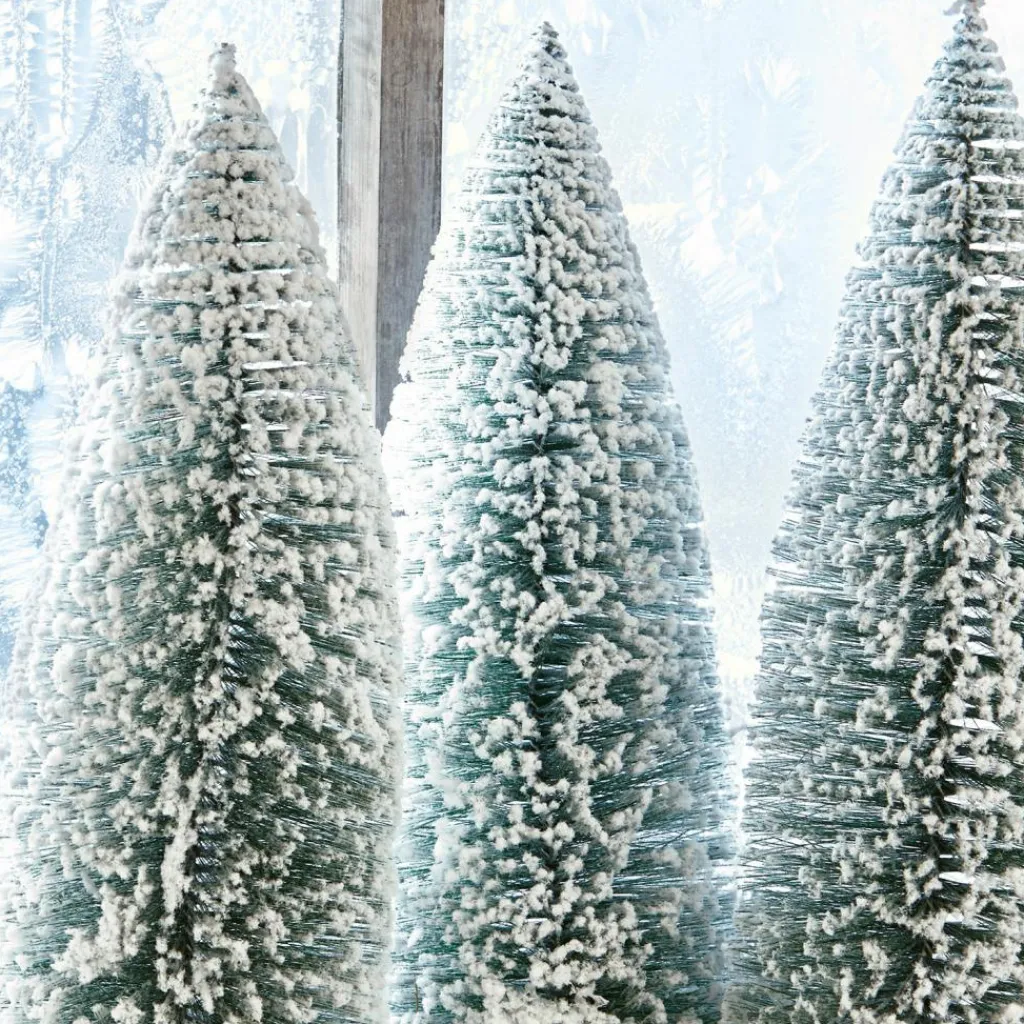 LOBERON Objets Décoratifs De Noël*Lot de 4 arbres décoratifs Landscape