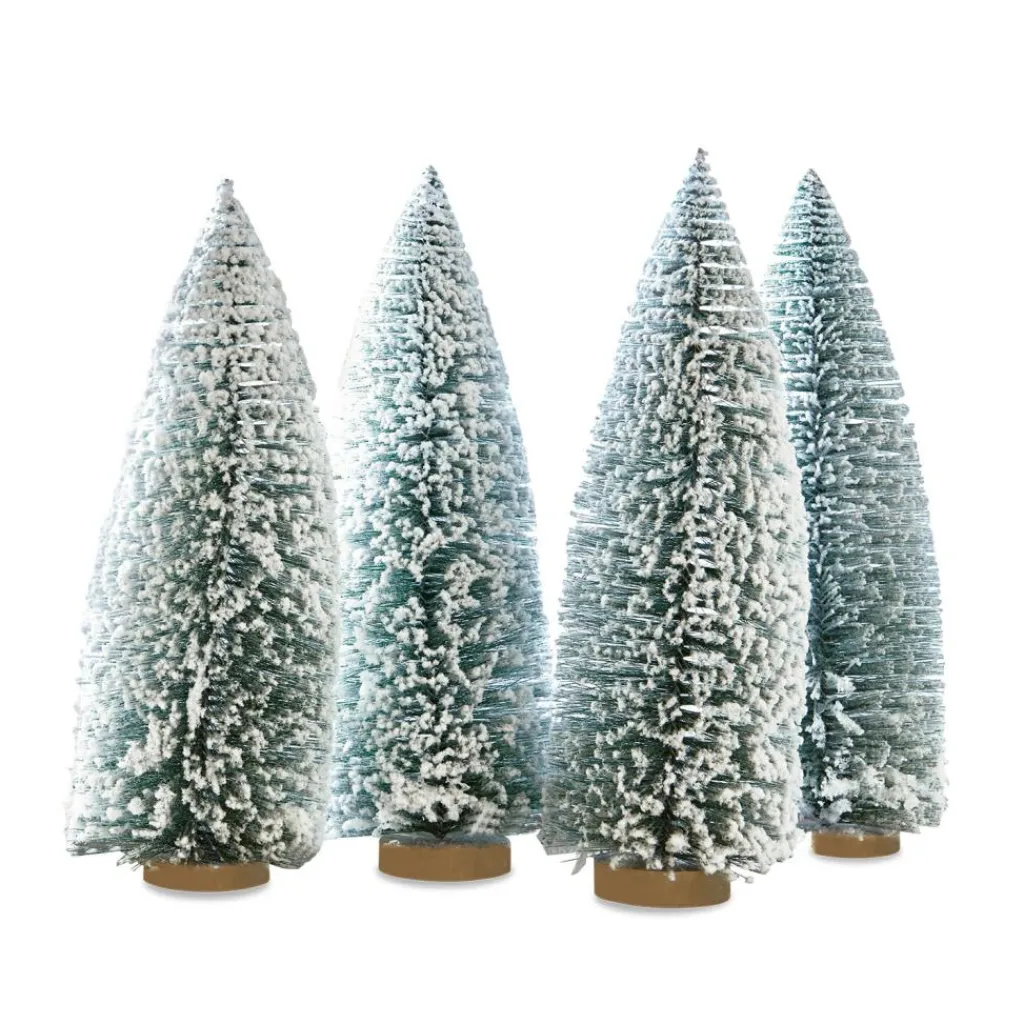 LOBERON Objets Décoratifs De Noël*Lot de 4 arbres décoratifs Landscape