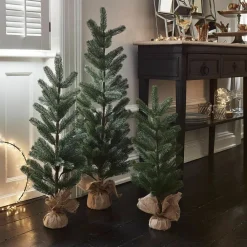 LOBERON Sapins Et Accessoires*Lot de 3 arbres décoratifs Merpins