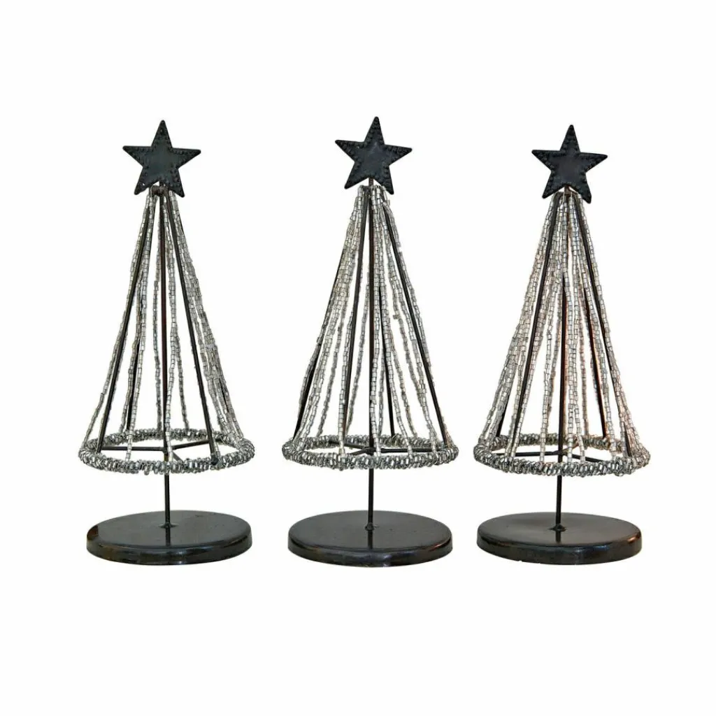 LOBERON Objets Décoratifs De Noël*Lot de 3 arbres décoratifs Zerelle