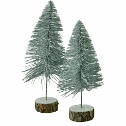 LOBERON Objets Décoratifs De Noël*Lot de 2 arbres décoratifs Lyselle