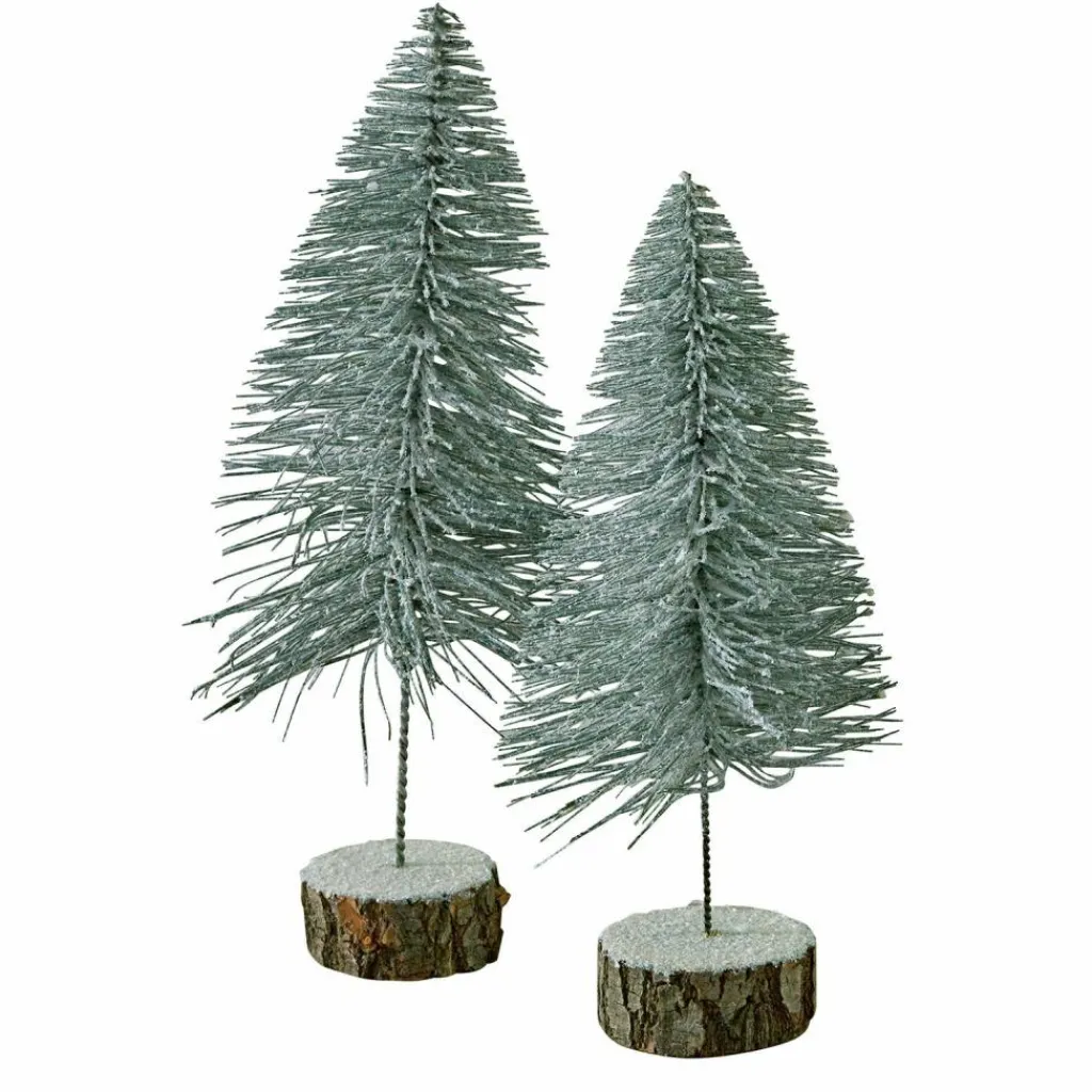 LOBERON Objets Décoratifs De Noël*Lot de 2 arbres décoratifs Lyselle