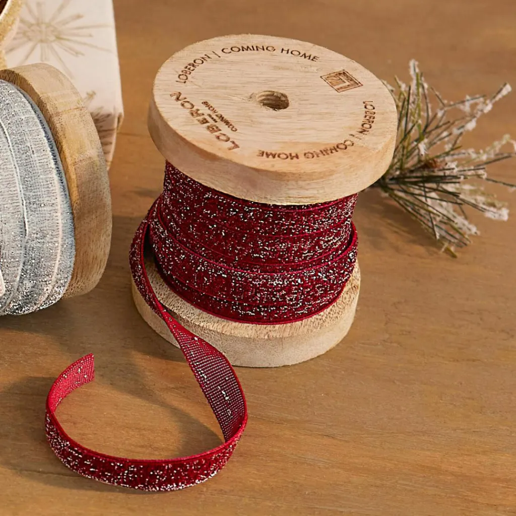 LOBERON Objets Décoratifs|Décoration*Lot de 4 bobines de ruban en velours Verlanne