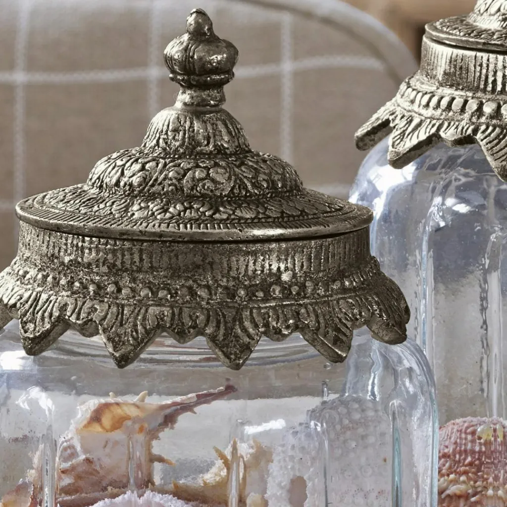 LOBERON Pots|Décoration*Lot de 2 bonbonnières en verre Laféline