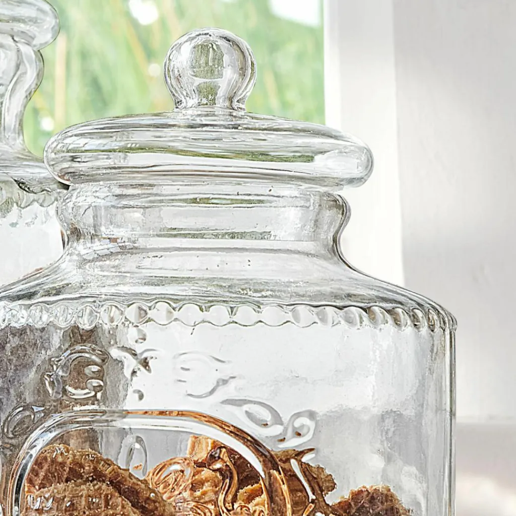 LOBERON Boîtes Et Cloches En Verre|Boîtes Et Cloches En Verre*Lot de 2 bonbonnières en verre Elvanto