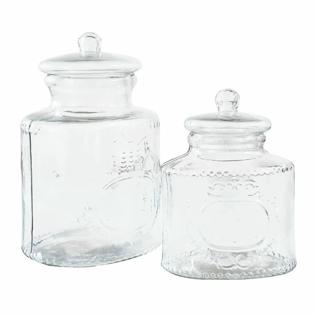 LOBERON Boîtes Et Cloches En Verre|Boîtes Et Cloches En Verre*Lot de 2 bonbonnières en verre Elvanto