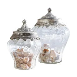 LOBERON Pots|Coupes Et Pots*Lot de 2 bonbonnières en verre Isaline