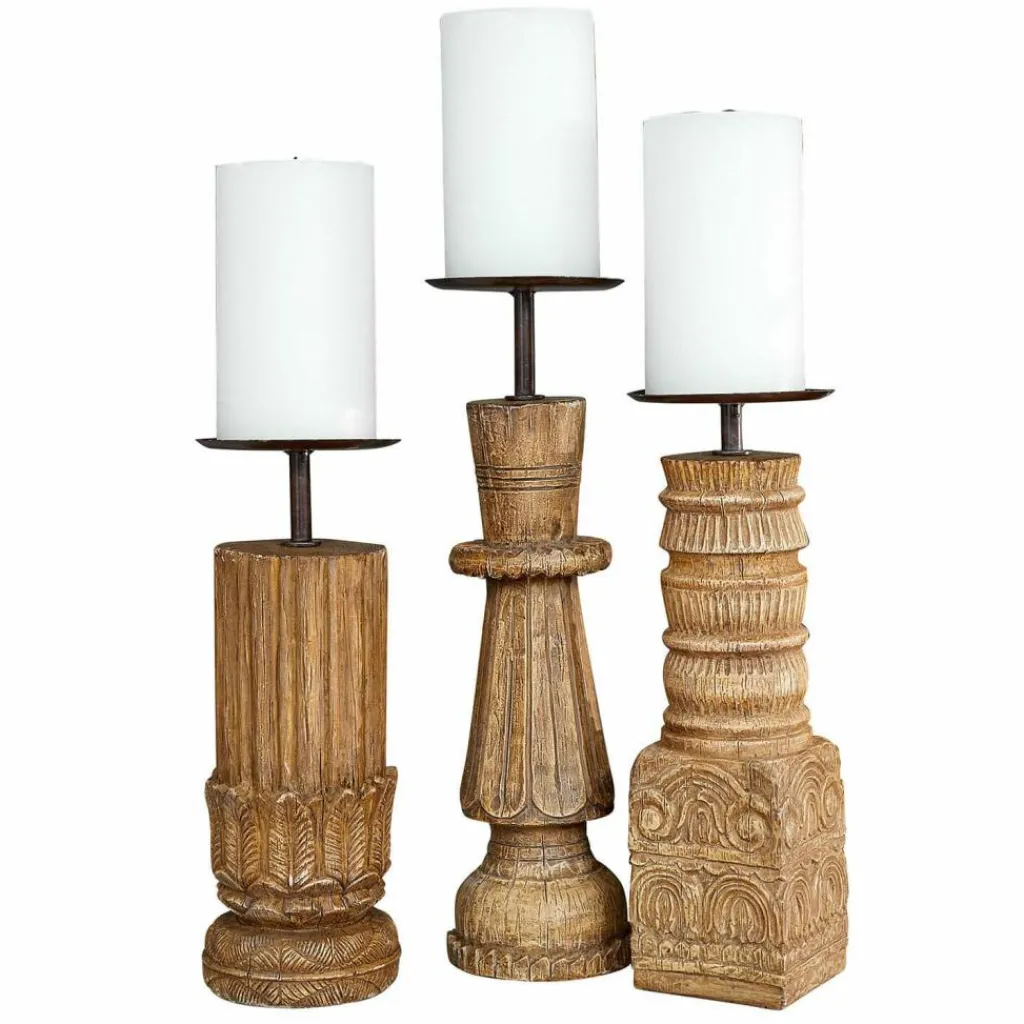 LOBERON Bougeoirs|Porte-Bougies*Lot de 3 bougeoirs Zahirah