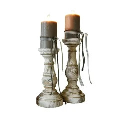 LOBERON Bougeoirs|Porte-Bougies*Lot de 2 bougeoirs Zulemas