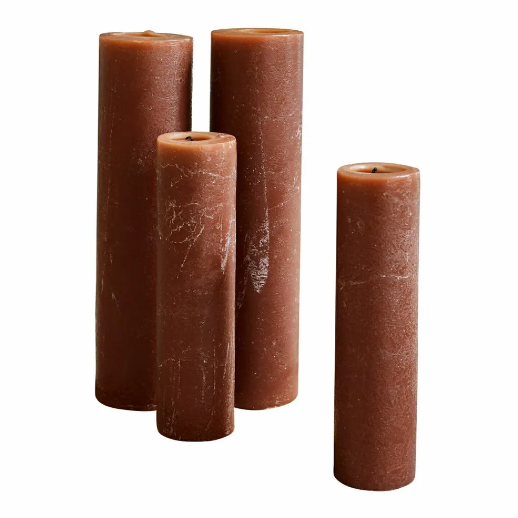 LOBERON Bougies|Porte-Bougies*Lot de 4 bougies Avinal