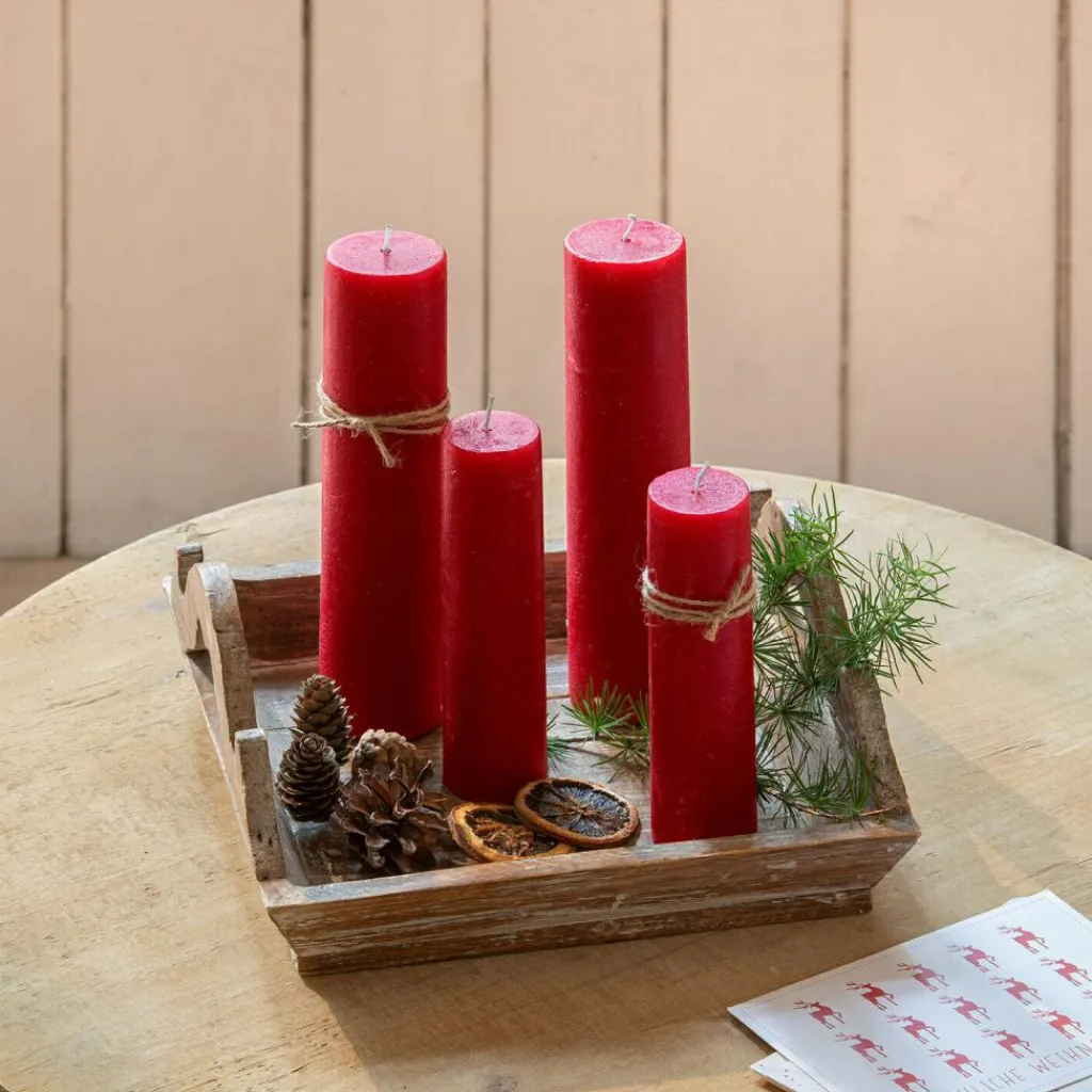 LOBERON Bougies|Porte-Bougies*Lot de 4 bougies Avinal