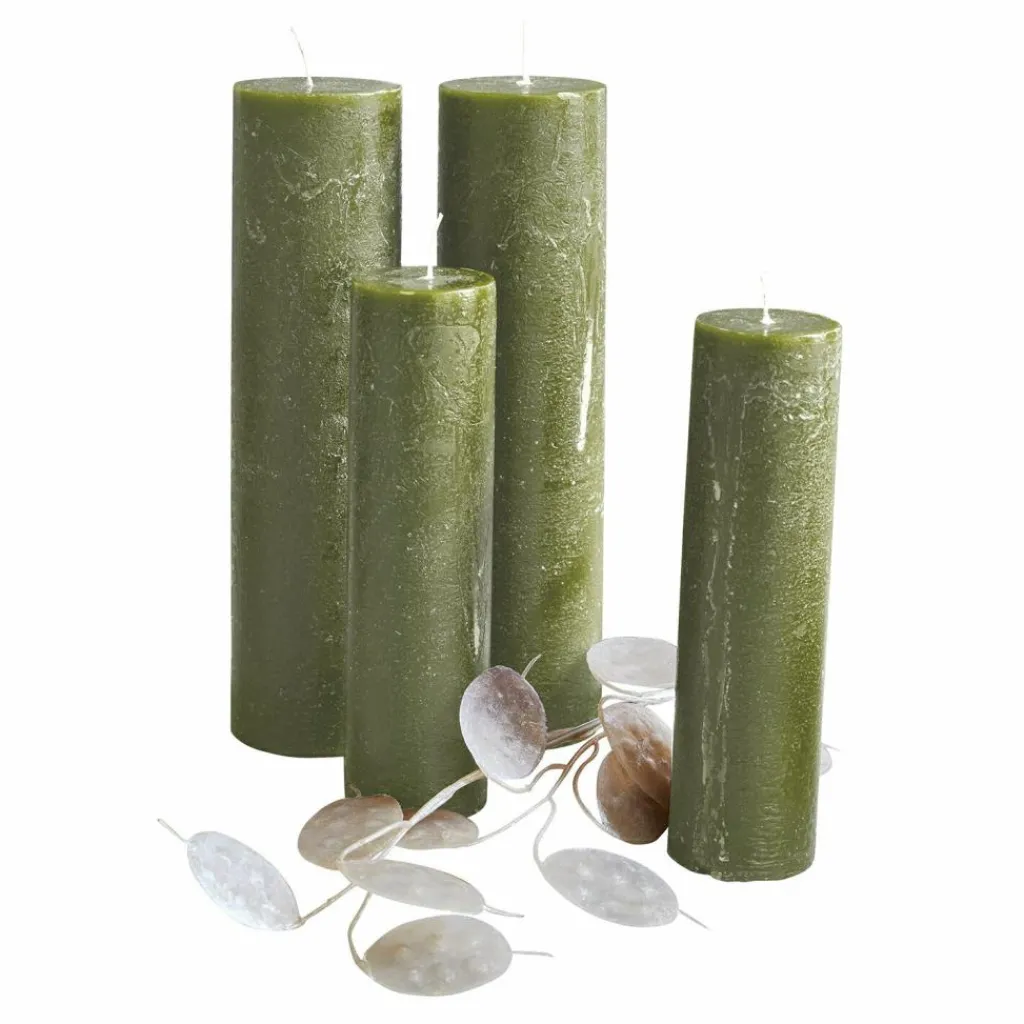 LOBERON Bougies|Porte-Bougies*Lot de 4 bougies Avinal