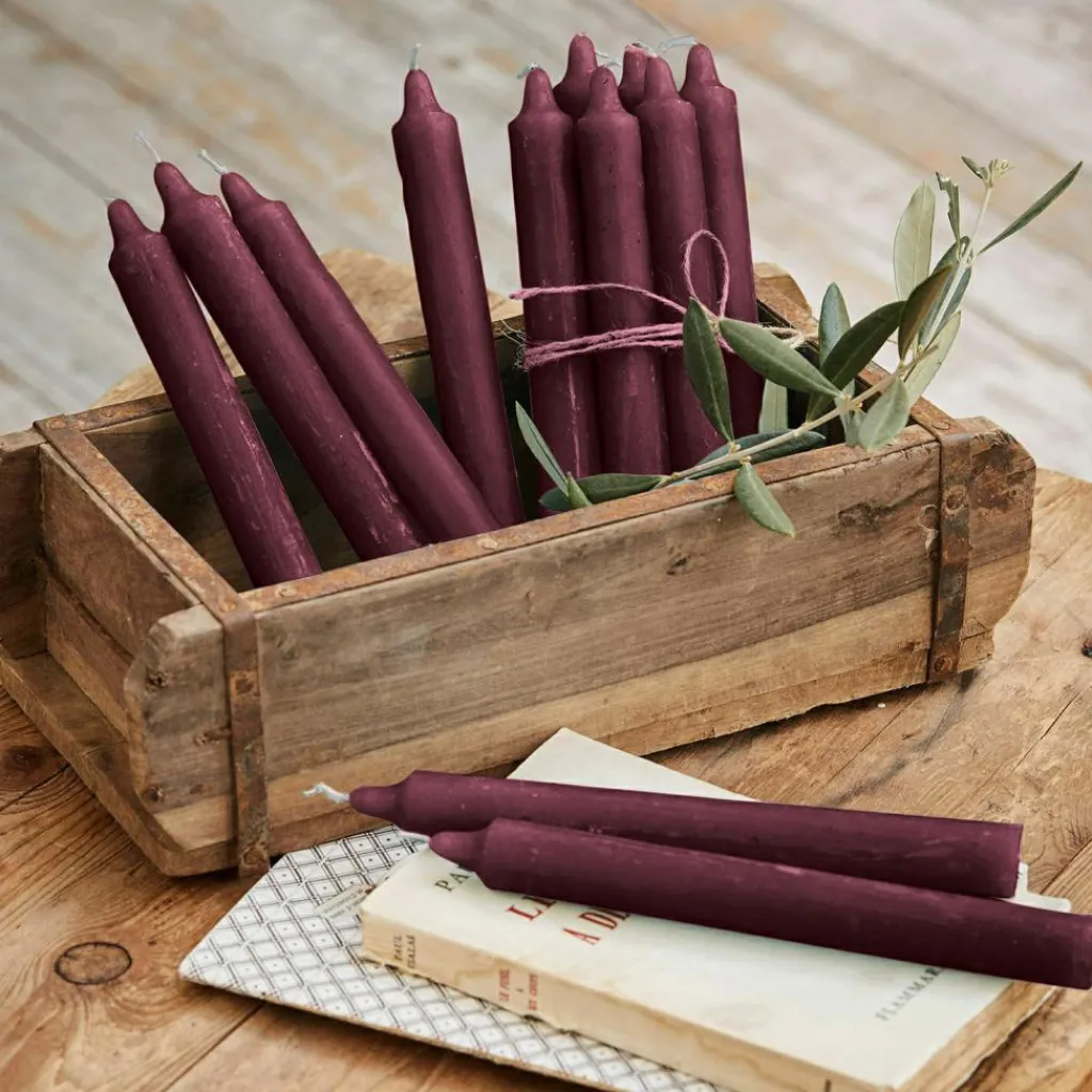 LOBERON Bougies|Porte-Bougies*Lot de 12 bougies Bauceau