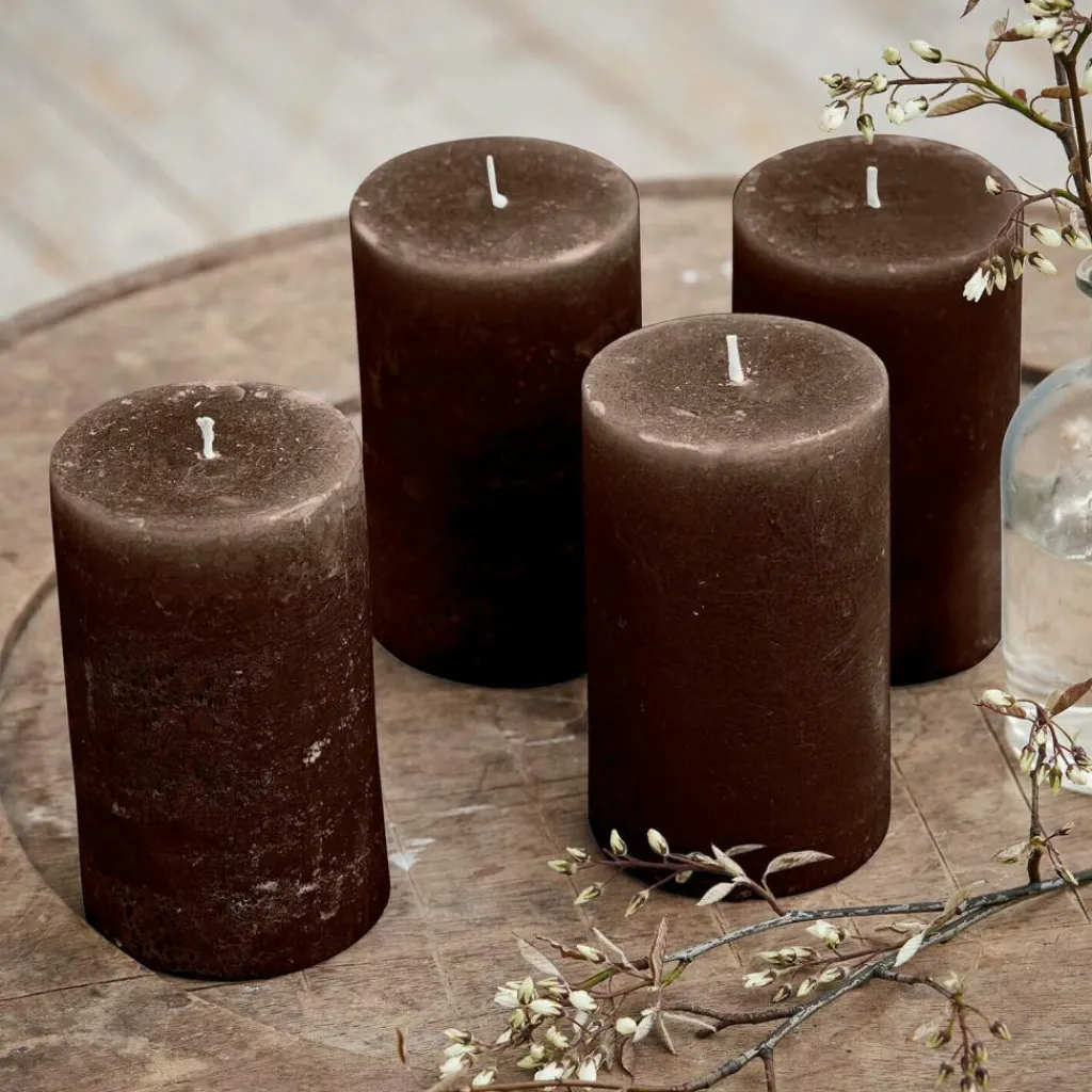 LOBERON Bougies|Porte-Bougies*Lot de 4 bougies Braga