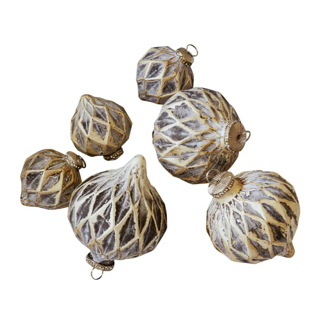 LOBERON Boules De Noël*Lot de 6 boules de Noël Lunagh