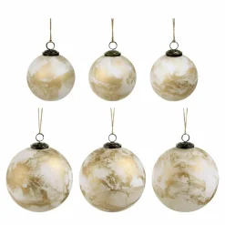 LOBERON Décorations Pour Le Sapin|Boules De Noël*Lot de 6 boules de Noël Nymeria