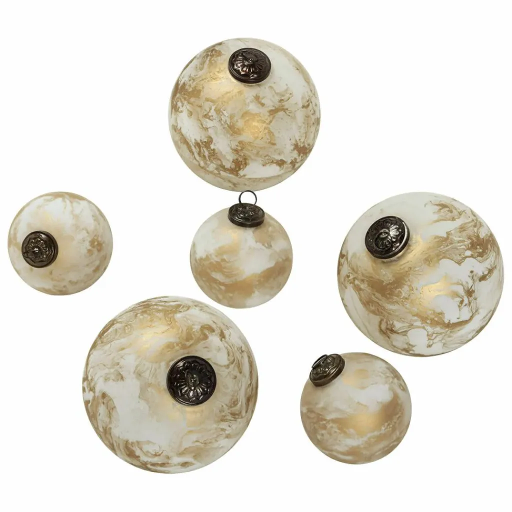 LOBERON Décorations Pour Le Sapin|Boules De Noël*Lot de 6 boules de Noël Nymeria
