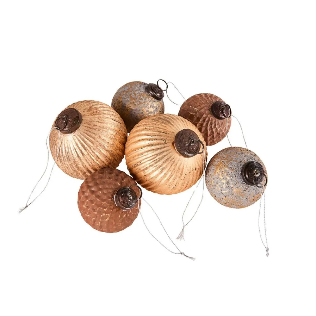 LOBERON Boules De Noël*Lot de 6 boules de Noël Évarine