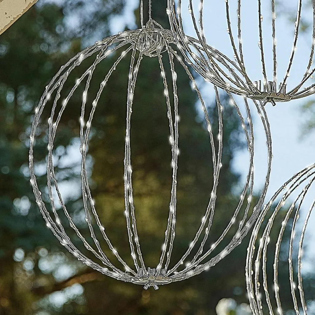 LOBERON Décorations De Jardin|Accessoires Lumineux*Lot de 3 boules LED Brilliante
