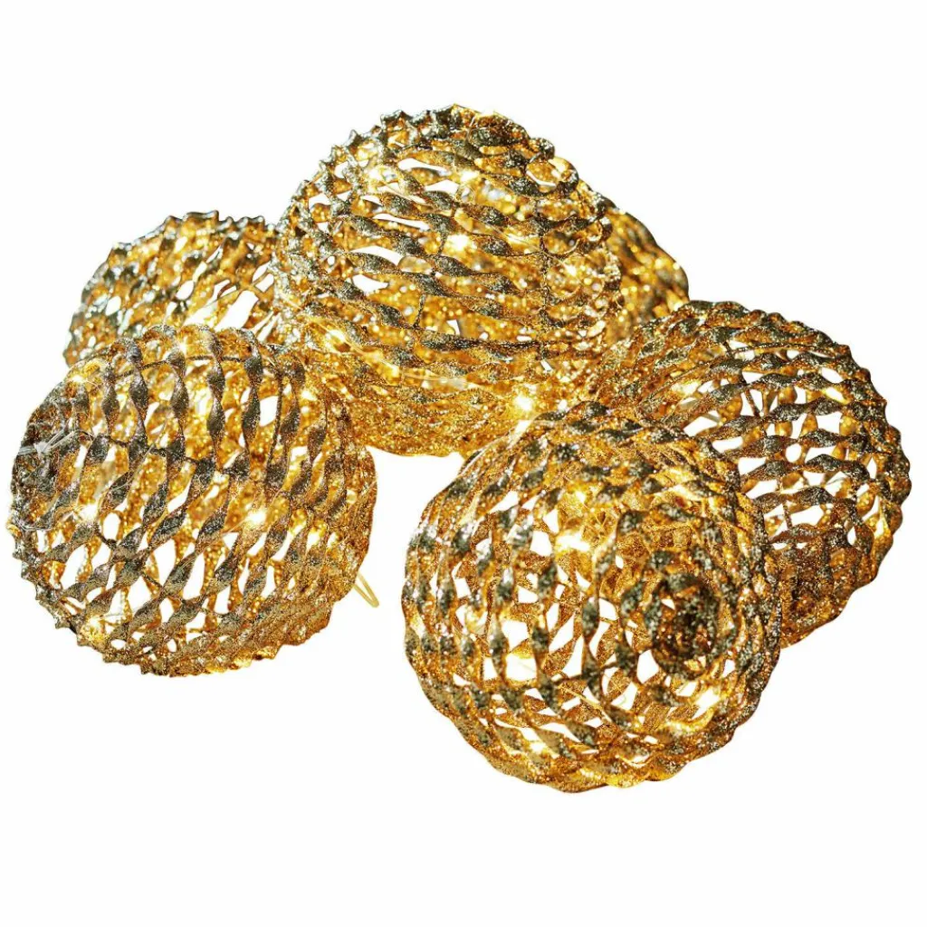 LOBERON Accessoires Lumineux|Décorations Lumineuses*Lot de 6 boules lumineuses à LED Serivane