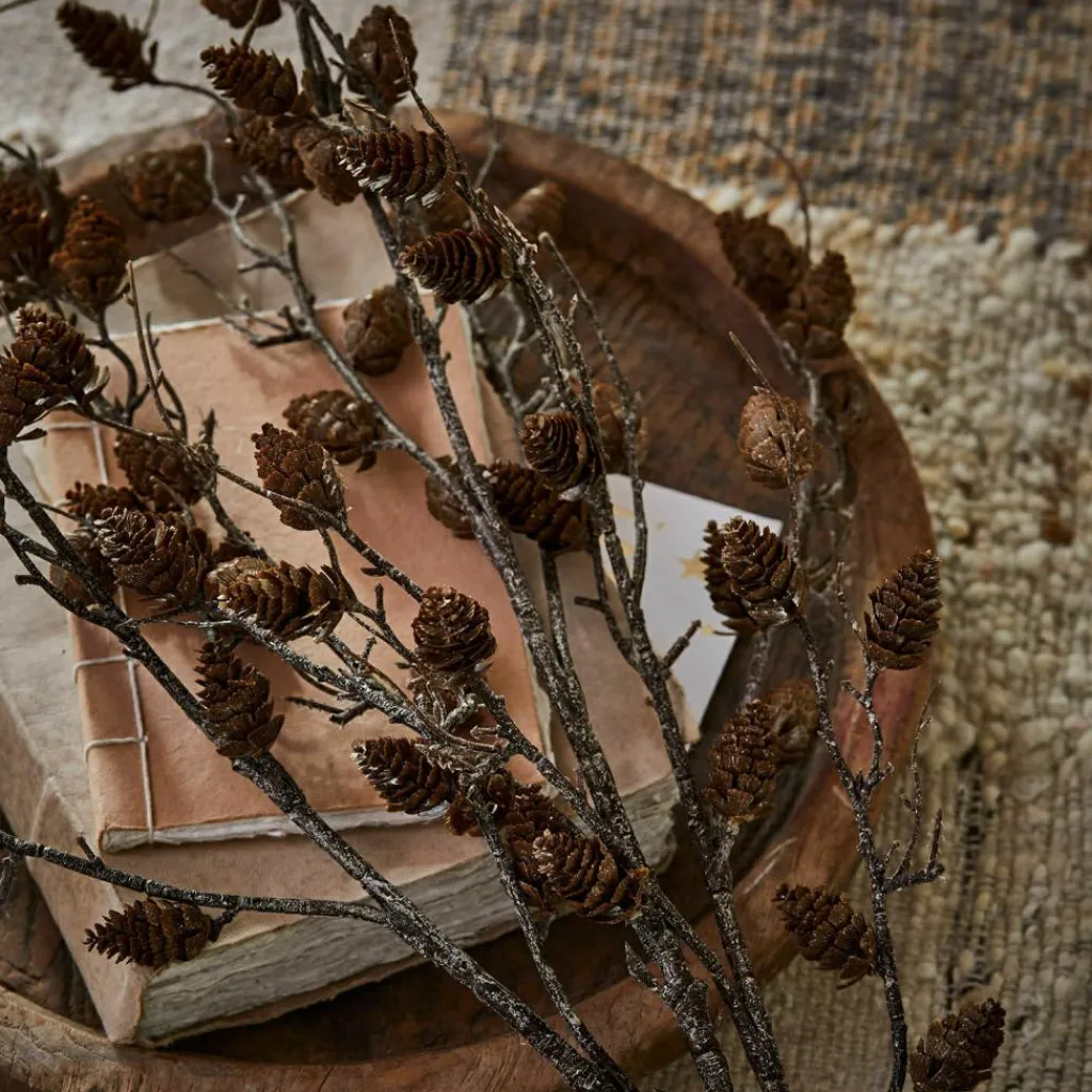 LOBERON Fleurs Séchées Et Artificielles|Objets Décoratifs De Noël*Lot de 3 branches décoratives Eisvyn