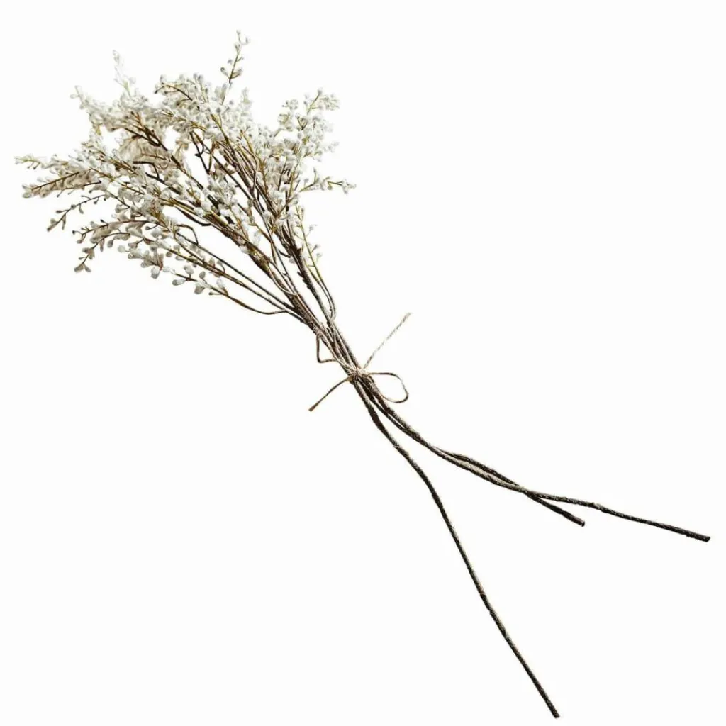 LOBERON Fleurs Séchées Et Artificielles|Décoration*Lot de 3 branches décoratives Palmyra
