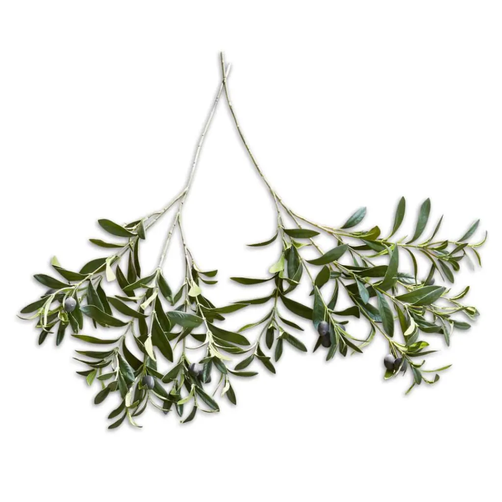 LOBERON Fleurs Séchées Et Artificielles|Décoration*Lot de 2 branches d’olivier décoratives Olives