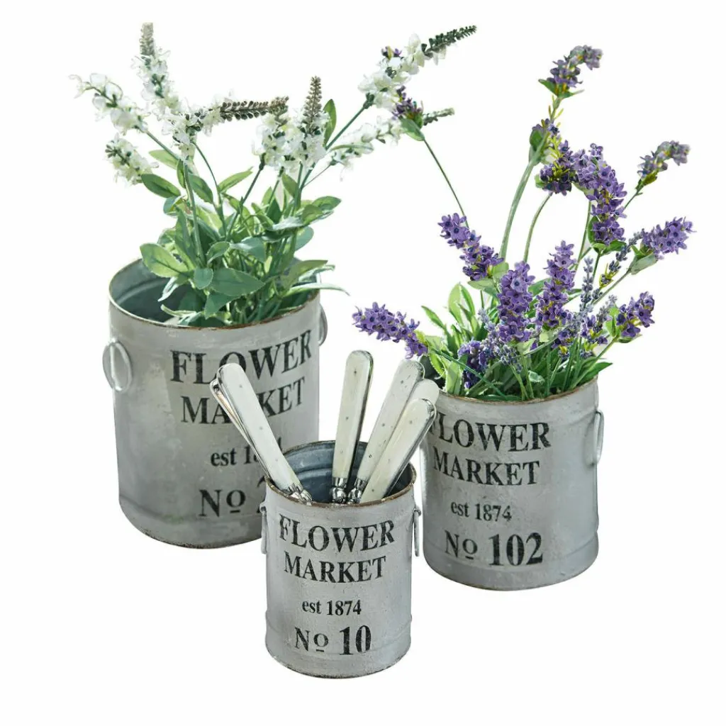 LOBERON Cache-Pots|Vases Et Cache-Pots*Lot de 3 cache-pots Flower Market