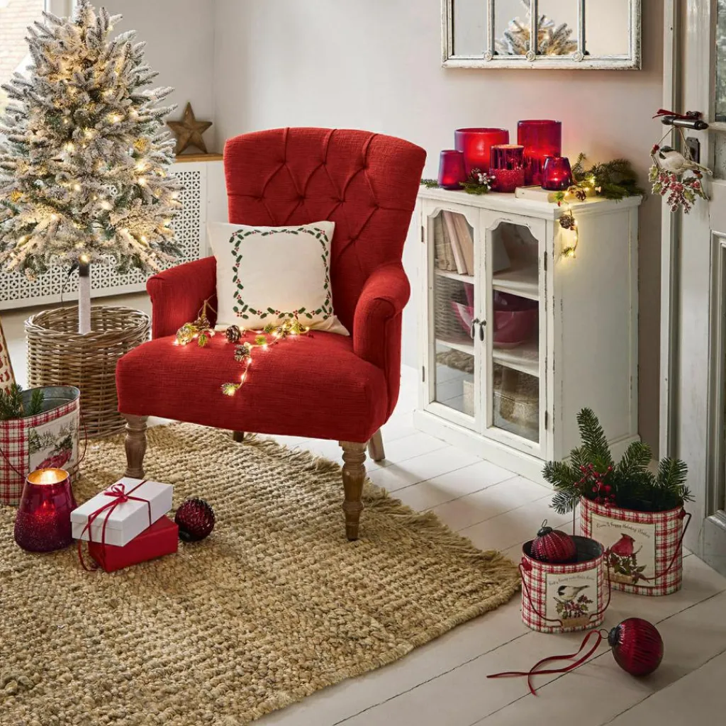 LOBERON Objets Décoratifs De Noël*Lot de 3 cache-pots Fuzzy