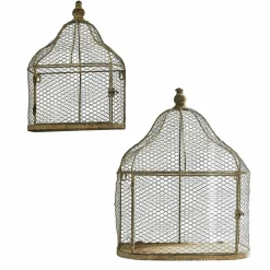 LOBERON Objets Décoratifs|Décoration*Lot de 2 cages à oiseaux Cavan