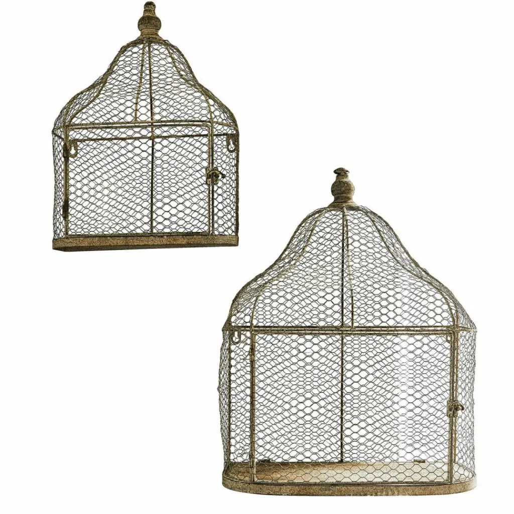 LOBERON Objets Décoratifs|Décoration*Lot de 2 cages à oiseaux Cavan