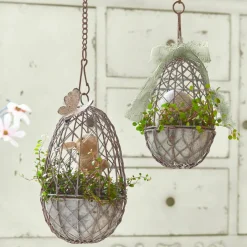 LOBERON Objets Décoratifs|Décoration*Lot de 2 cages à oiseaux décoratives Eralin