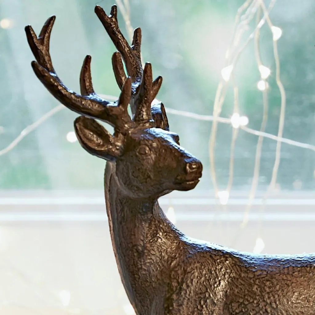 LOBERON Figurines De Noël*Lot de 2 cerfs décoratifs Cagny