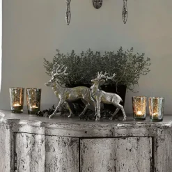 LOBERON Figurines De Noël*Lot de 2 cerfs Rudy & Son