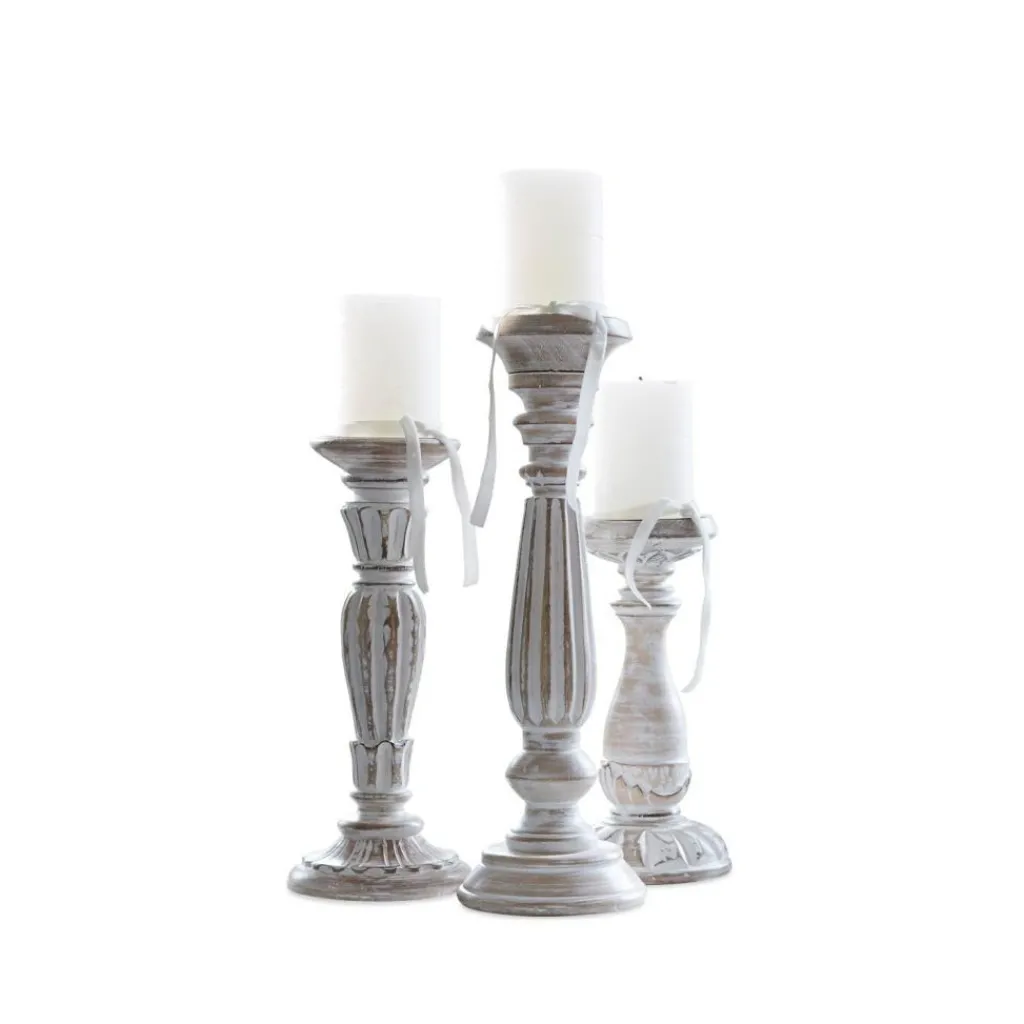 LOBERON Bougeoirs|Porte-Bougies*Lot de 3 chandeliers Folligny