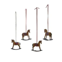 LOBERON Décorations Pour Le Sapin*Lot de 4 chevaux décoratifs Cory